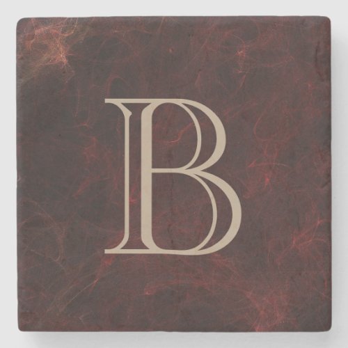 Personalized Smoke and Fire Abstract Design Stone Coaster