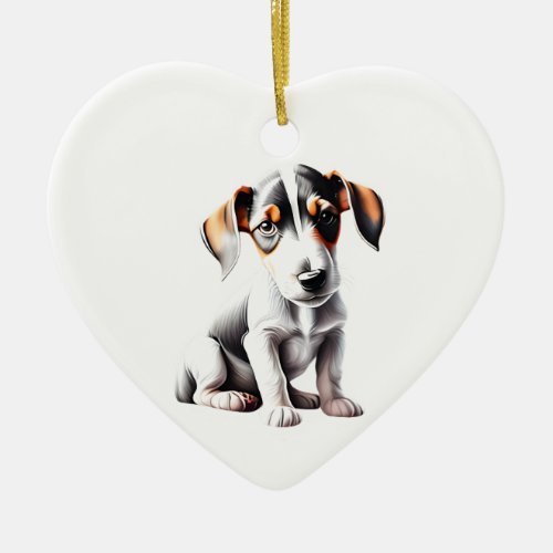 Personalized Smooth Fox Terrier Puppy Ceramic Ornament