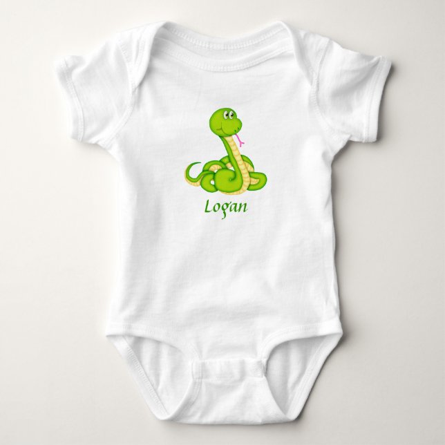 Personalized Snake T-Shirt Baby Bodysuit (Front)