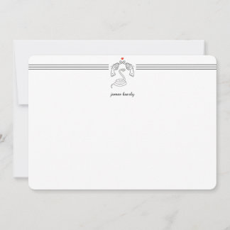 Personalized Snakes N' Guns Stationary Flat Card