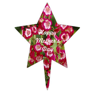 Personalized Snapdragon Flowers Cake Pick