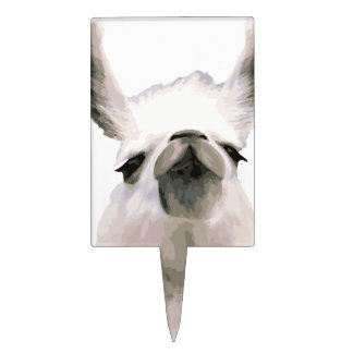 Personalized Snooty Snobby Llama Cake Topper