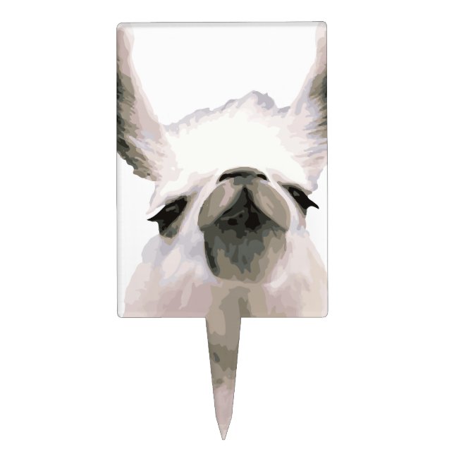 Personalized Snooty Snobby Llama Cake Topper (Front)