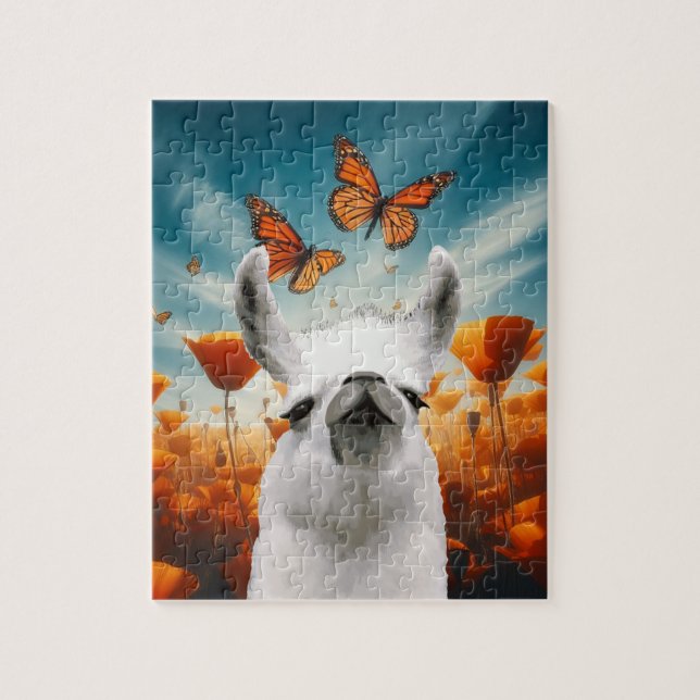 Personalized Snooty Snobby Llama Jigsaw Puzzle (Vertical)