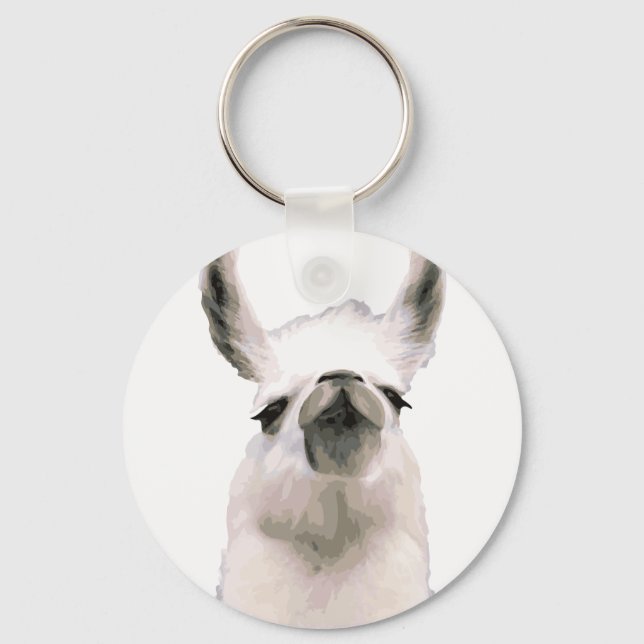 Personalized Snooty Snobby Llama Keychain (Front)