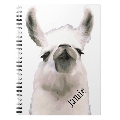 Personalized Snooty Snobby Llama Notebook