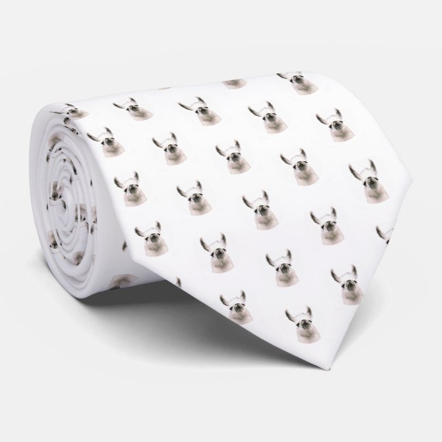 Personalized Snooty Snobby Llama Tie (Rolled)