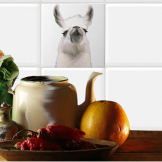 Personalized Snooty Snobby Llama Tile