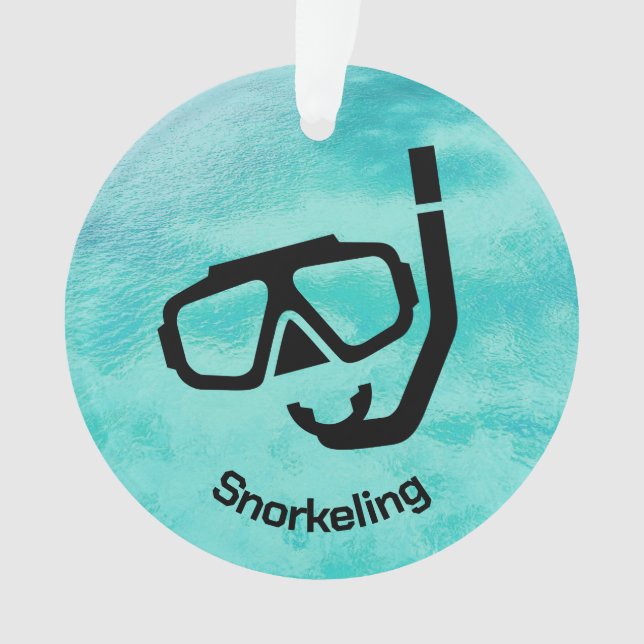 Personalized Snorkeling Ornament (Front)