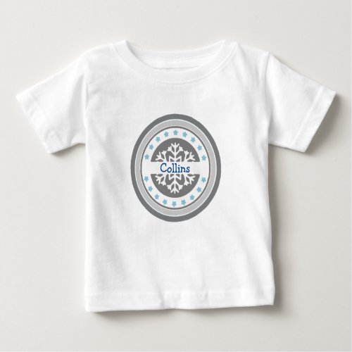 Personalized Snow Design Baby Romper