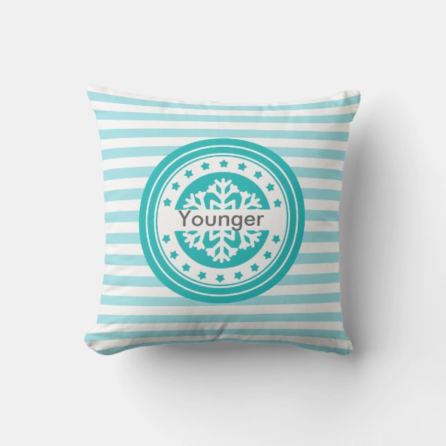 Personalized Snow Design Throw Pillow (Front)