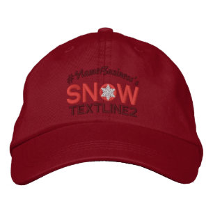 Personalized Snow Embroidered Lovers Red Baseball Cap