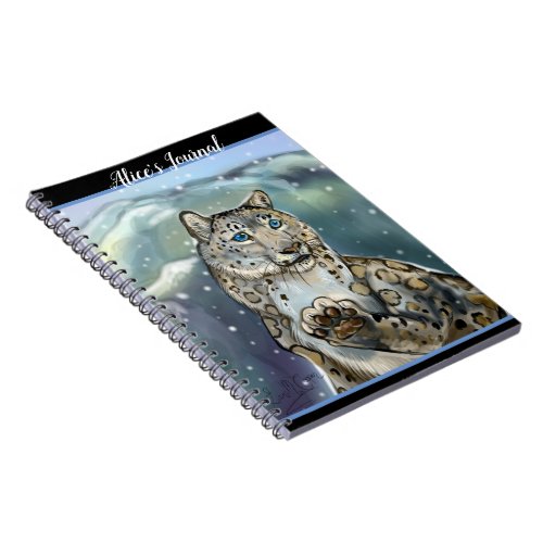Personalized Snow Leopardnotebook Notebook