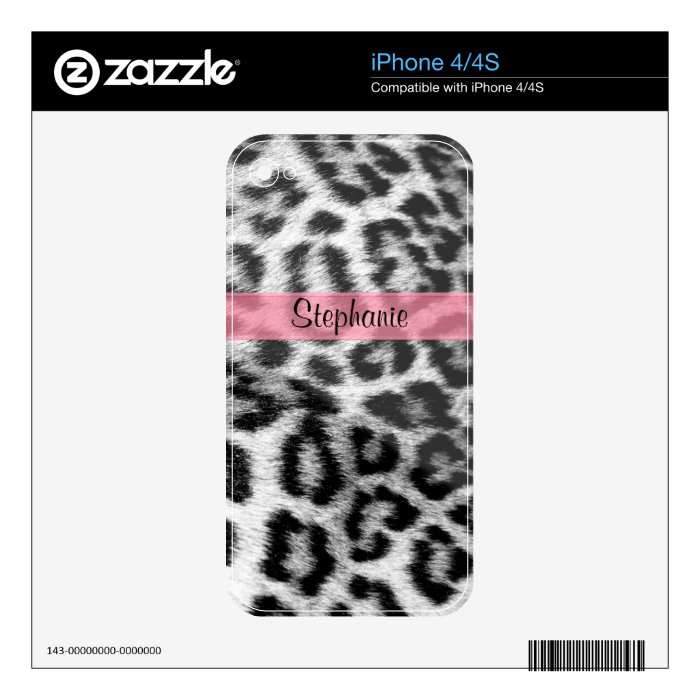 Personalized Snow Leopard Skin For The iPhone 4S