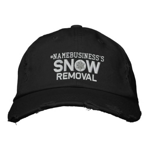 Personalized Snow Removal Embroidery Embroidered Baseball Cap