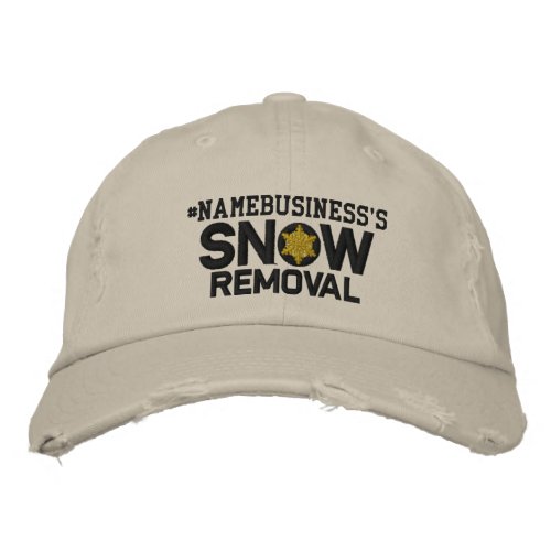 Personalized Snow Removal Snowflake Military Style Embroidered Baseball Cap
