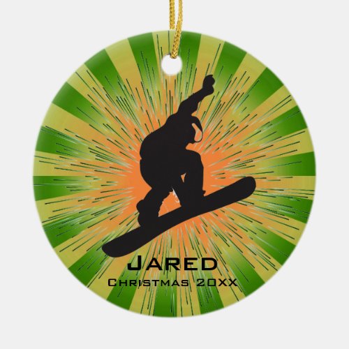 Personalized Snowboarding Ornament