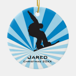 Personalized Snowboarding Ornament