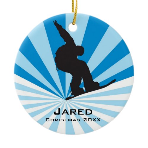 Personalized Snowboarding Ornament