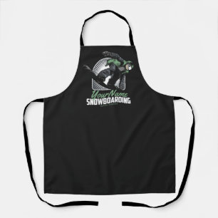 Personalized Snowboarding Snow Boarder Shredding   Apron