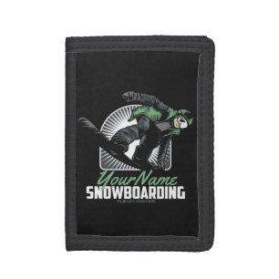 Personalized Snowboarding Snow Boarder Shredding Tri-fold Wallet