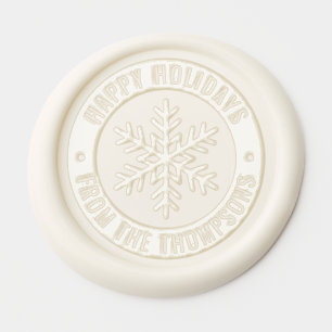 Personalized Snowflake Holiday Wax Seal Sticker