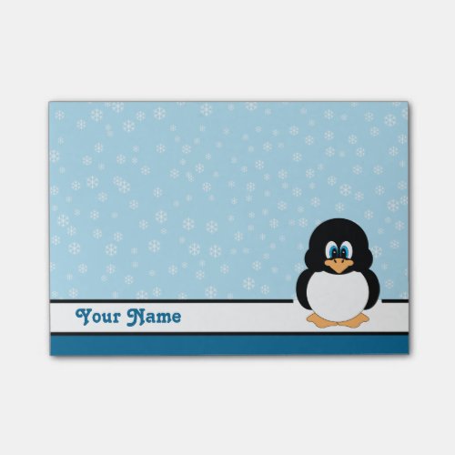 Personalized Snowflake Penguin Post-it® Notes