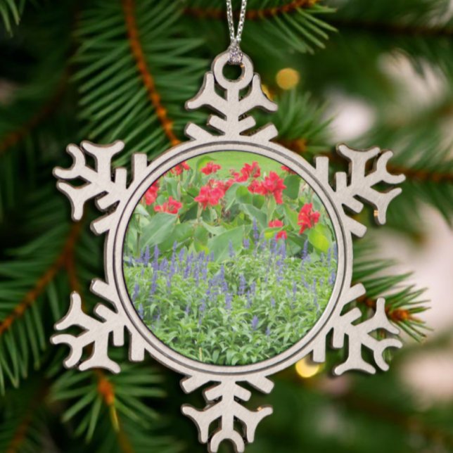 Personalized Snowflake Pewter Christmas Ornament (Creator Uploaded)