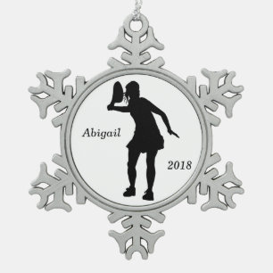 Personalized Snowflake Tennis Christmas Ornament