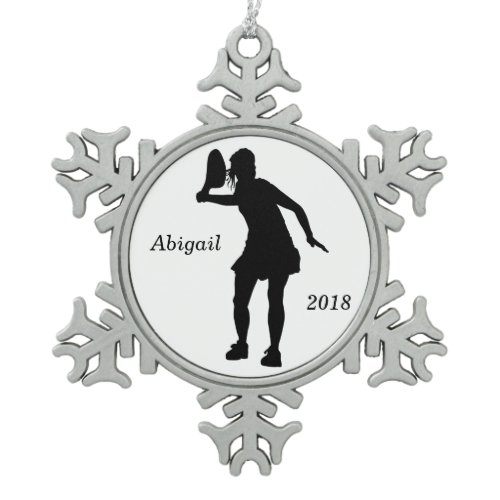 Personalized Snowflake Tennis Christmas Ornament