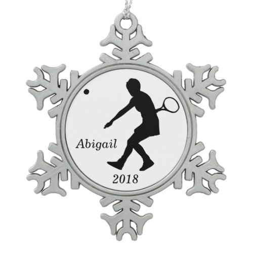 Personalized Snowflake Tennis Christmas Ornament