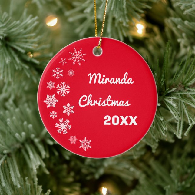 Personalized Snowflakes Christmas Ornament (Tree)