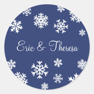 Personalized Snowflakes Envelope Sticker Seal