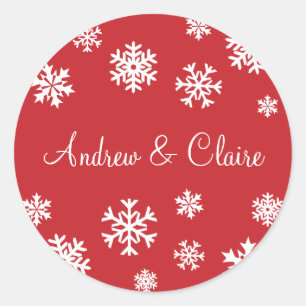 Personalized Snowflakes Envelope Sticker Seal