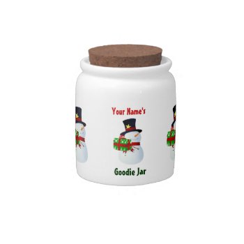 Personalized Snowman Candy Jar by BaileysByDesign at Zazzle