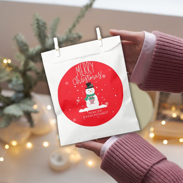 Personalized Snowman Christmas Favor Bags (Creator Uploaded)