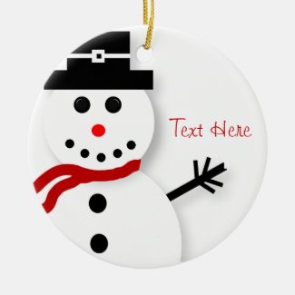 Personalized Snowman Christmas Ornaments