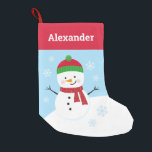 Personalized Snowman Christmas Stocking for Kids<br><div class="desc">Personalize this cute snowman Christmas stocking with a child's name.</div>