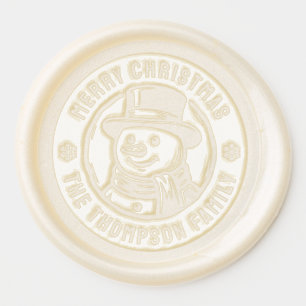 Personalized Snowman Christmas Wax Seal Sticker