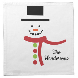 Personalized Snowman Cloth Napkin