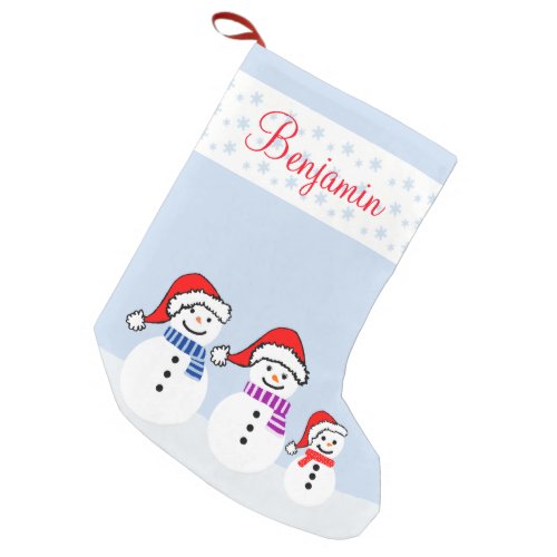 Personalized Snowman Family Christmas Stocking