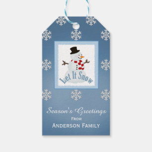Personalized Snowman Gift Tags