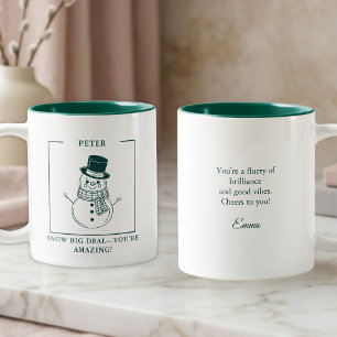 Personalized Snowman Mug – Gift for Colleague