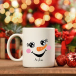 Personalized Snowman Mug with Custom Name<br><div class="desc">Personalized Snowman Mug,  Cute Snowman Mug with Custom Name</div>