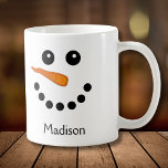 Personalized Snowman Mugs<br><div class="desc">Cute Custom Snowman Mug for the Holidays! Perfect for coffee or hot chocolate.</div>