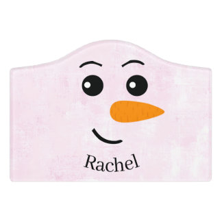 Personalized Snowman Name Door Sign