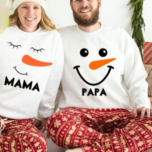 Personalized Snowman "PAPA" Matching Family Hoodie
