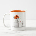 Personalized Snowman Promoted to Grandma Two-Tone Coffee Mug<br><div class="desc">Adorable winter snowman promoted to Grandma mug to make an one of a kind pregnancy reveal this winter. The illustration shows a grandmother snowman walking with her little snowman grandkid. Illustrated and designed by Patricia Alvarez.</div>