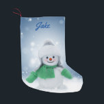 Personalized Snowman Small Christmas Stocking<br><div class="desc">Personalized Snowman</div>