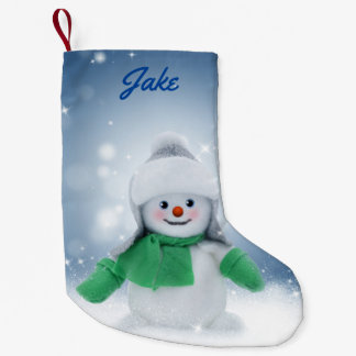 Personalized Snowman Small Christmas Stocking